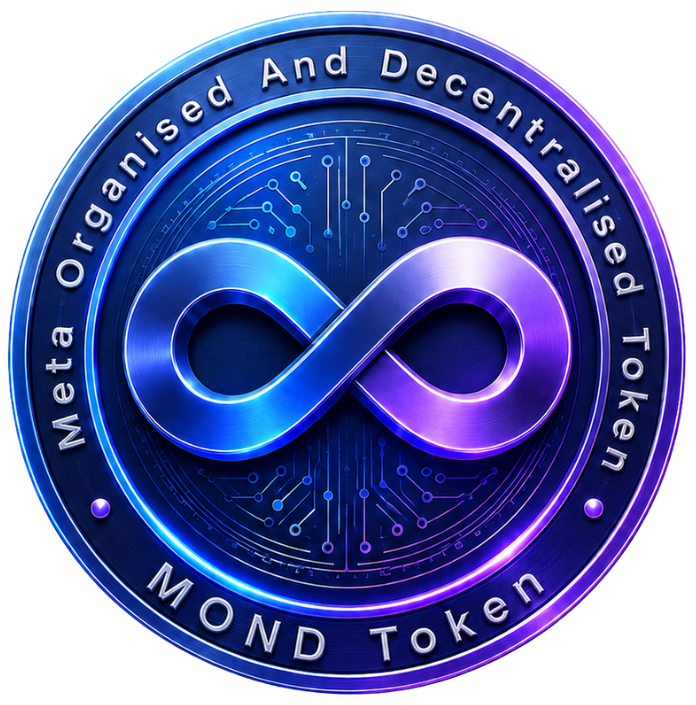 crypto mlm software coin with infinity meta symbol